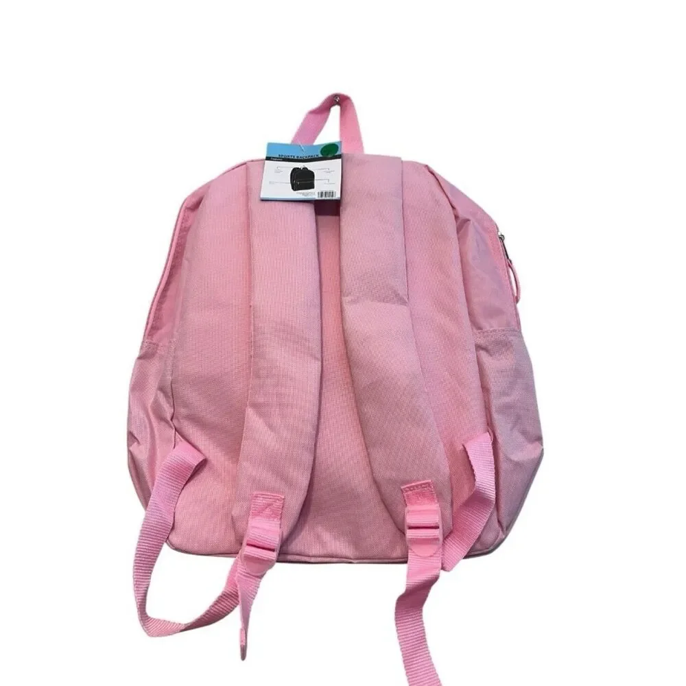 Metropack Pink Kitty Cat Nylon Backpack Travel School Girls Bag NWT